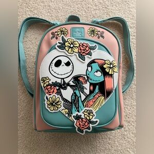 Loungefly Disney The Nightmare Before Christmas Floral Heart Mini Backpack